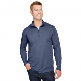 Team 365 TT31H Men\'s Zone Sonic Heather Performance Quarter-Zip - Sport Dark Navy Heather