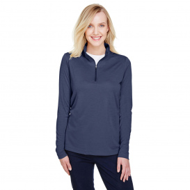 Team 365 TT31HW Ladies Zone Sonic Heather Performance Quarter-Zip - Sport Dark Navy Heather