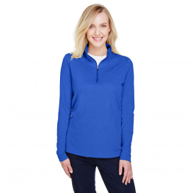 Team 365 TT31HW Ladies Zone Sonic Heather Performance Quarter-Zip - Sport Royal Heather