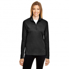 Team 365 TT31W Ladies Zone Performance Quarter-Zip - Black