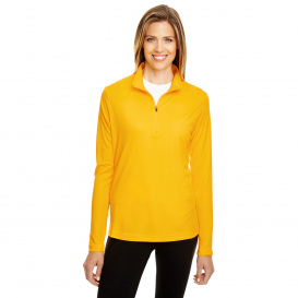 Team 365 TT31W Ladies Zone Performance Quarter-Zip - Sport Athletic Gold