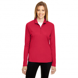 Team 365 TT31W Ladies Zone Performance Quarter-Zip - Sport Red