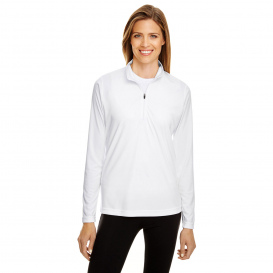 Team 365 TT31W Ladies Zone Performance Quarter-Zip - White