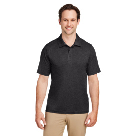 Team 365 TT51H Men\'s Zone Sonic Heather Performance Polo - Black Heather