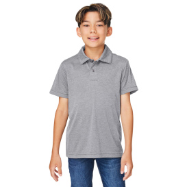 Team 365 TT51HY Youth Zone Sonic Heather Performance Polo - Athletic Heather