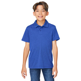 Team 365 TT51HY Youth Zone Sonic Heather Performance Polo - Royal Heather