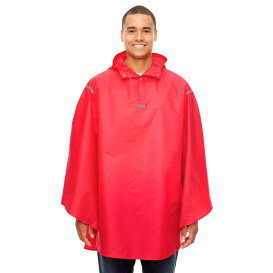 Team 365 TT71 Adult Zone Protect Packable Poncho - Sport Red