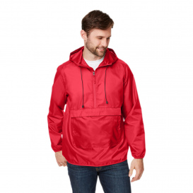 Team 365 TT77 Adult Zone Protect Packable Anorak Jacket - Sport Red