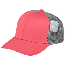 Team 365 TT802 Yupoong Adult Zone Sonic Heather Trucker Cap - Sport Red Heather/Sport Graphite