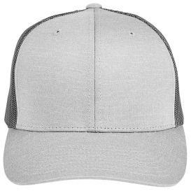 Team 365 TT802Y Youth Zone Sonic Heather Trucker Cap by Yupoong - Athletic Heather/Sport Graphite