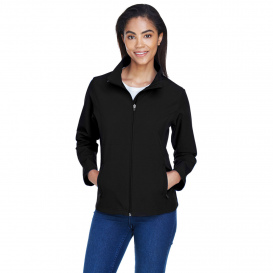 Team 365 TT80W Ladies Leader Soft Shell Jacket - Black