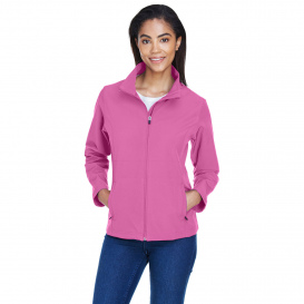 Team 365 TT80W Ladies Leader Soft Shell Jacket - Charity Pink