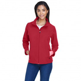 Team 365 TT80W Ladies Leader Soft Shell Jacket - Sport Scarlet Red