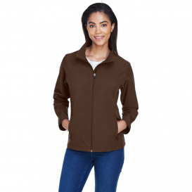 Team 365 TT80W Ladies Leader Soft Shell Jacket - Sport Dark Brown