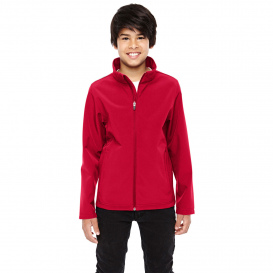 Team 365 TT80Y Youth Leader Soft Shell Jacket - Sport Red