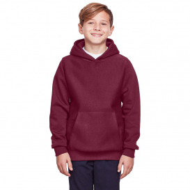 Team 365 TT96Y Youth Zone HydroSport Heavyweight Pullover Hooded Sweatshirt - Sport Dark Maroon