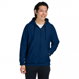 Team 365 TT97 Unisex Zone HydroSport Heavyweight Quarter-Zip Hooded Sweatshirt - Sport Dark Navy