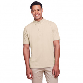 UltraClub UC105 Men\'s Lakeshore Stretch Cotton Performance Polo - Stone