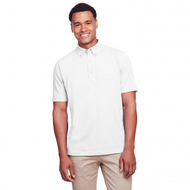 UltraClub UC105 Men\'s Lakeshore Stretch Cotton Performance Polo - White