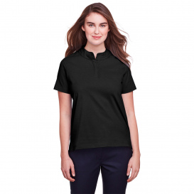 UltraClub UC105W Ladies Lakeshore Stretch Cotton Performance Polo - Black