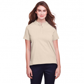 UltraClub UC105W Ladies Lakeshore Stretch Cotton Performance Polo - Stone