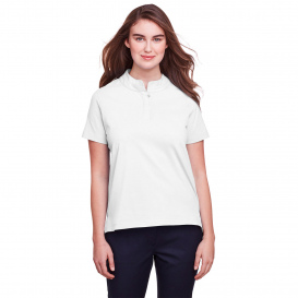 UltraClub UC105W Ladies Lakeshore Stretch Cotton Performance Polo - White