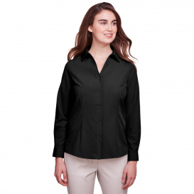 UltraClub UC500W Ladies Bradley Performance Woven Shirt - Black