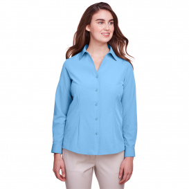 UltraClub UC500W Ladies Bradley Performance Woven Shirt - Columbia Blue