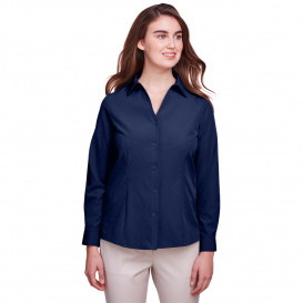 UltraClub UC500W Ladies Bradley Performance Woven Shirt - Navy