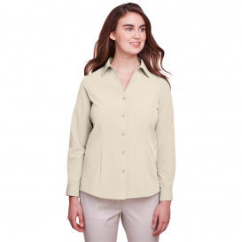 UltraClub UC500W Ladies Bradley Performance Woven Shirt - Stone