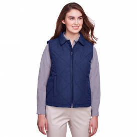 UltraClub UC709W Ladies Dawson Quilted Hacking Vest - Navy