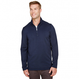 UltraClub UC792 Men\'s Coastal Pique Fleece 1/4-Zip - Navy