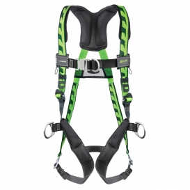 Miller AirCore Front D-Ring Harness Steel Hardware - Back and Side D-Rings - QC Chest and Leg Strap
