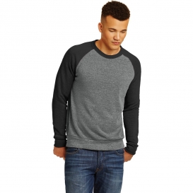 Alternative AA32022 Champ Colorblock Eco-Fleece Sweatshirt - Eco Grey / Eco True Black