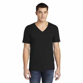 American Apparel 2456W Fine Jersey V-Neck T-Shirt - Black