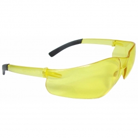Radians AT1-40 Rad-Atac Safety Glasses - Smoke Temple Tips - Amber Lens