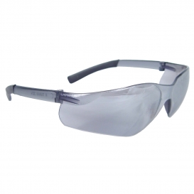 Radians AT1-60 Rad-Atac Safety Glasses - Smoke Temple Tips - Silver Mirror Lens