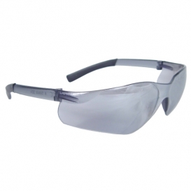 Radians Rad-Atac Safety Glasses - Smoke Temple Tips - Silver Mirror Lens