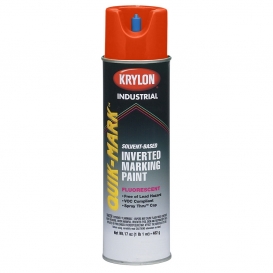 Krylon AT3701007 Quik-Mark Solvent Based Inverted Marking Paint - Fluorescent Red/Orange - 20 oz Can (Net Weight 17 oz)