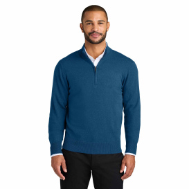 Port Authority SW2900 Easy Care 1/4-Zip Sweater - Aegean Blue Heather