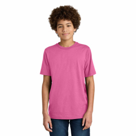 Port & Company PC340Y Youth CVC Tee - Awareness Pink