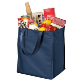 Port Authority B160 Extra-Wide Polypropylene Grocery Tote - Navy