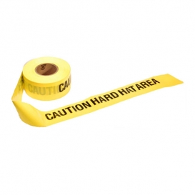 CAUTION HARD HAT AREA - Barricade Tape 1000 ft Roll - 3 Mil