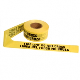 FIRE LINE DO NOT CROSS IN ENGLISH/SPANISH - Barricade Tape 1000 ft Roll - 3 Mil