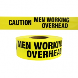 Caution Men Working Overhead - Tape - 1000 Ft - 4 Mil