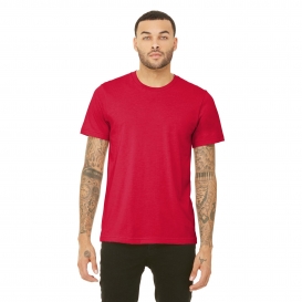 Bella + Canvas BC3413 Unisex Triblend Short Sleeve Tee - Solid Red Triblend