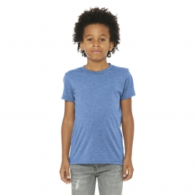 Bella + Canvas BC3413Y Youth Triblend Short Sleeve Tee - Blue Triblend