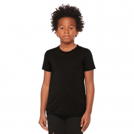 Bella + Canvas BC3413Y Youth Triblend Short Sleeve Tee - Solid Black Triblend