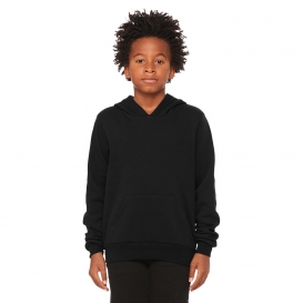 Bella + Canvas BC3719Y Youth Sponge Fleece Pullover Hoodie - Black
