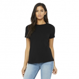 Bella + Canvas BC6400 Women\'s Relaxed Jersey Short Sleeve Tee - Black